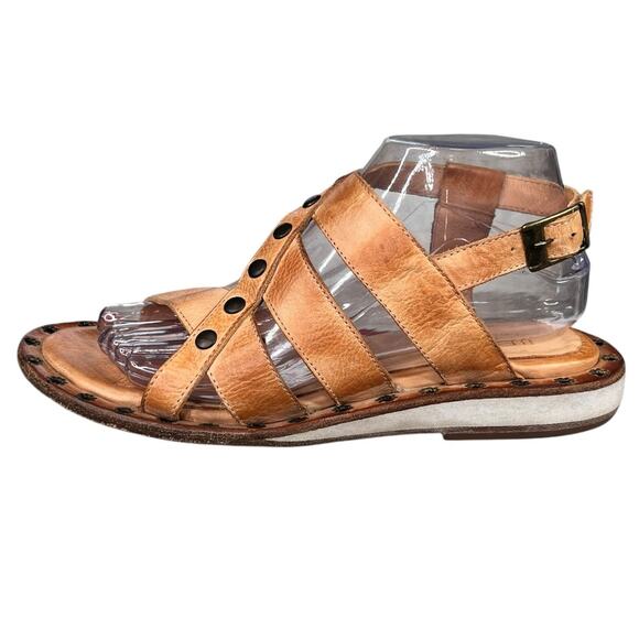 Bed Stu Women’s Kavala Brown Leather Studded Gladiator Sandal Size US 8 - Picture 3 of 12